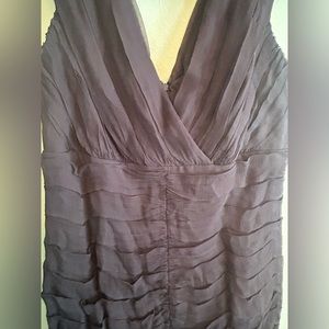 Tadashi Brown Silk Cocktail Dress